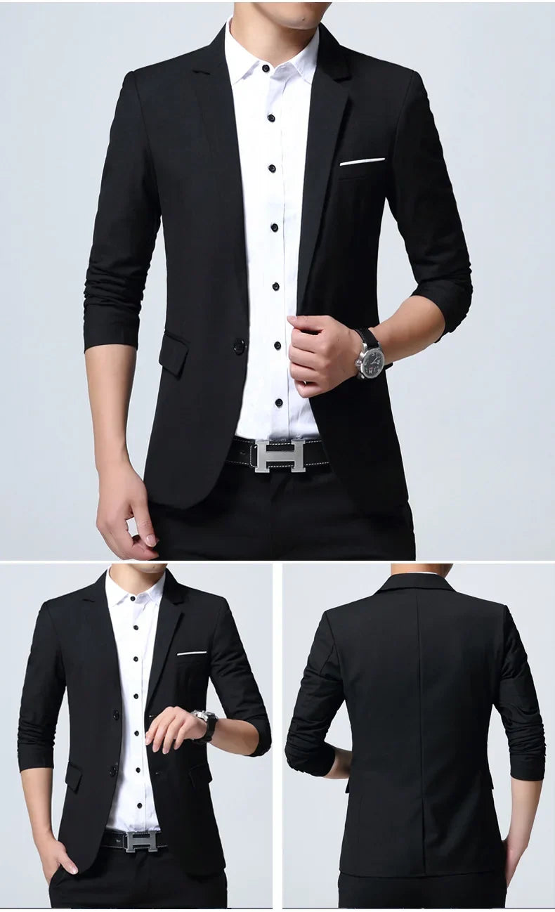Classic Men's blazer Oversized Wedding Suit Jackets Korean Style Business Casual Blazers Man Clothing Dress Jacket 7XL