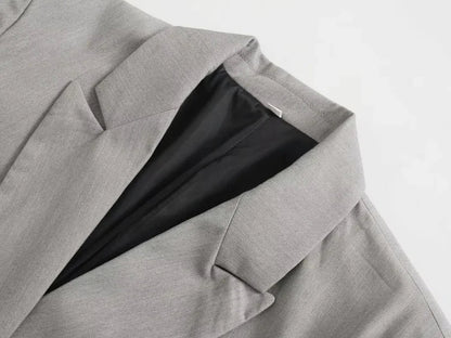 Women Double Breasted Blazer Elegant Office Lady Suit Jacket Oversized Casual Long Sleeve Blazer Spring Autumn Outerwear