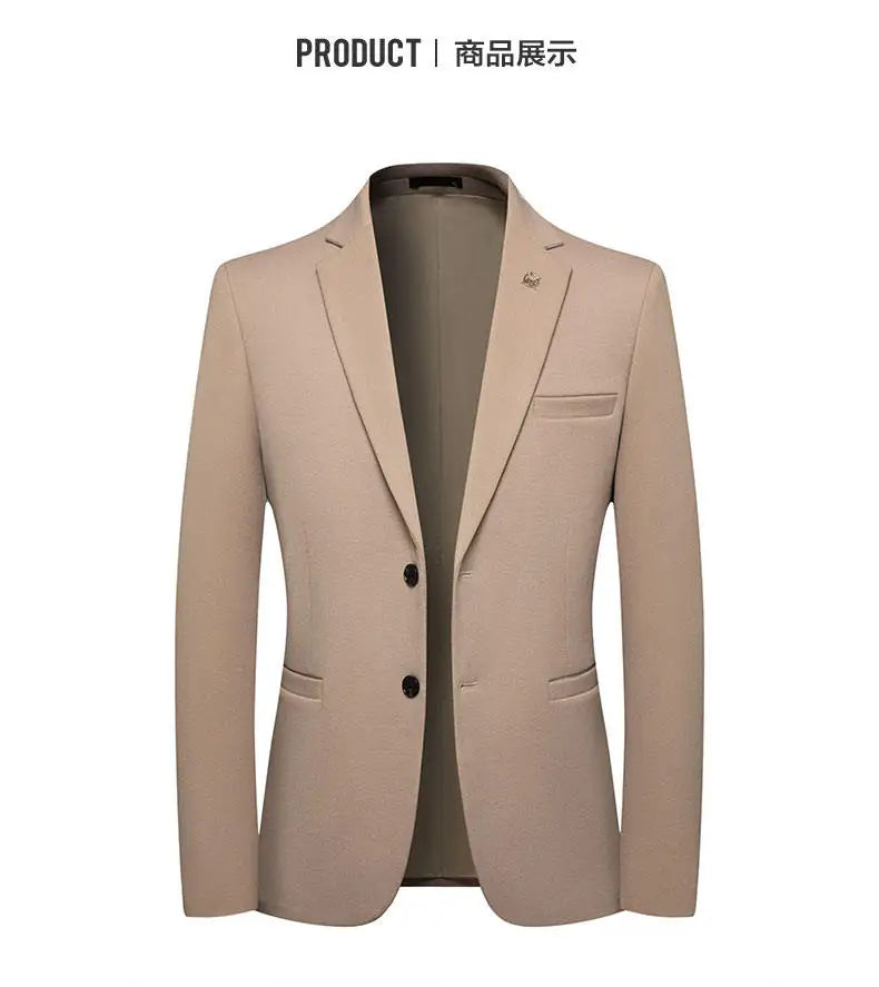 Blazer's New Men's Fashion Outdoor Travel Solid Color, Youthful Wedding, Hosting, Campus Slimming, Casual Korean Version Blazer