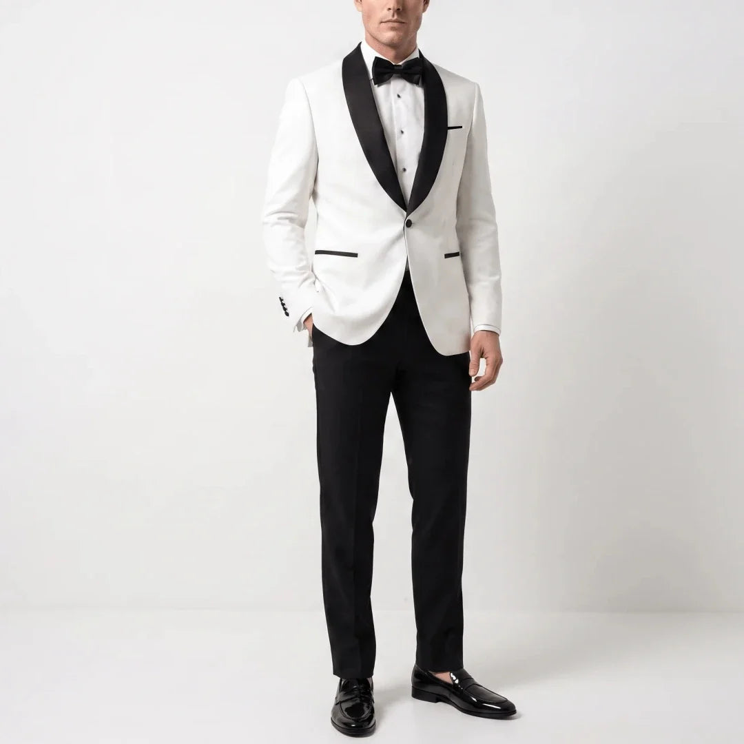 Men Suit Yellow Black 2 Pieces Lapel Single Breasted For Wedding Groom Birthday Banquet Party Business Work Office Jacket Pants