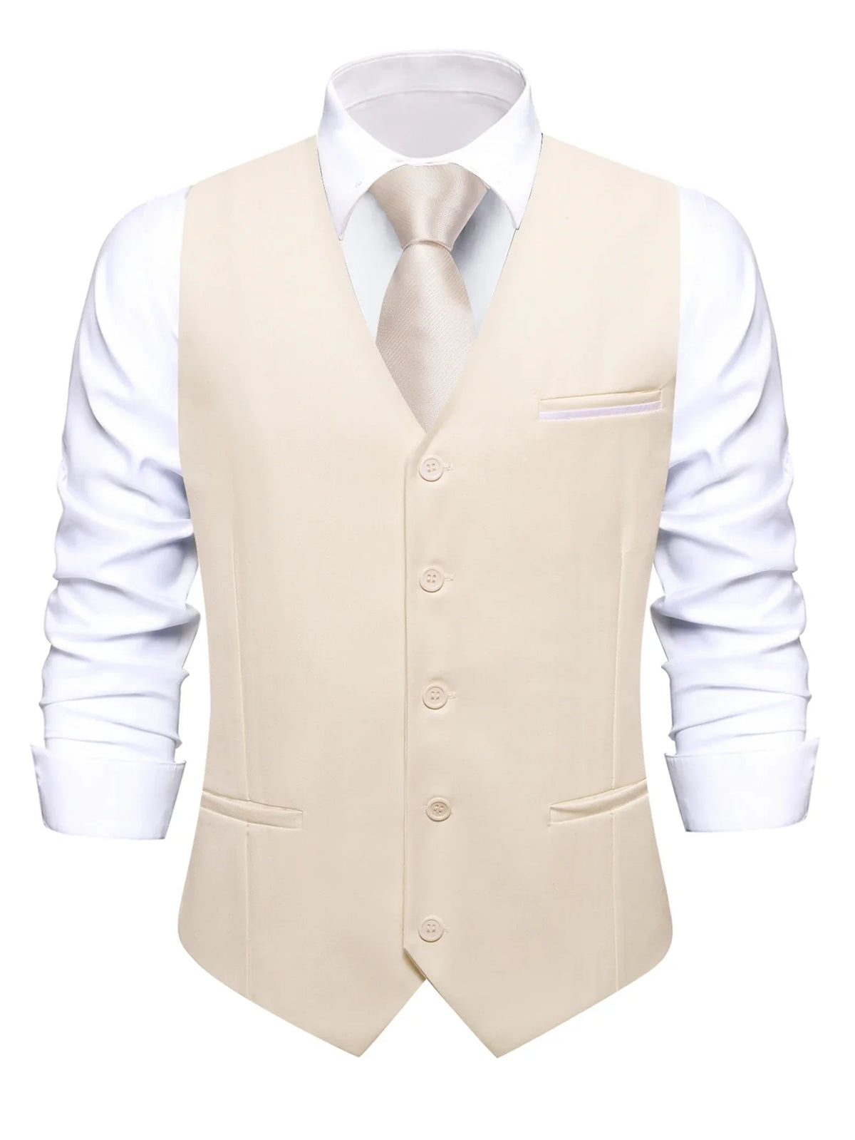 Men's Formal Vest Single Breasted Satin Waistcoat for Weddings & Special Occasions