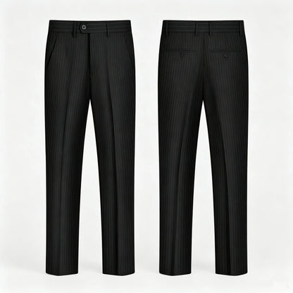 Men's Striped 3-Piece Suit – Slim Fit Blazer, Vest & Pants for Formal & Wedding Wear