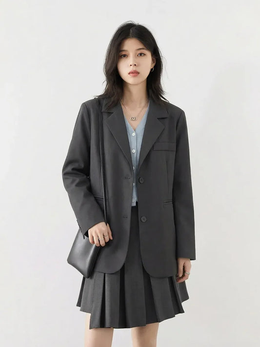 Fashion Women Blazers Solid Single-breasted Casual New Back Slit Design Office Ladies Suit Jacket Spring Summer 2026