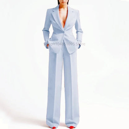 Women's Suit Party Wedding Fashion Style 2pcs Slim Fit Prom Blazer Pants Outfit Dress Evening Dresses for Prom Lady Clothes