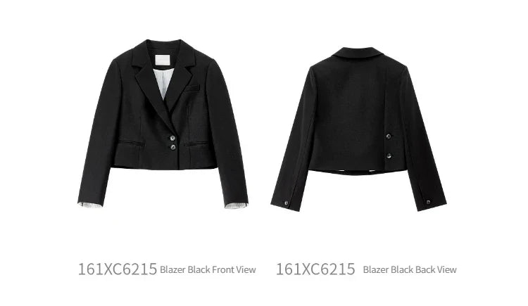 Women's Linen Commuter Blazer 2026 Spring Autumn New Cropped Jacket Minimalist Elegant Outerwear for Ladeis 161XC6215