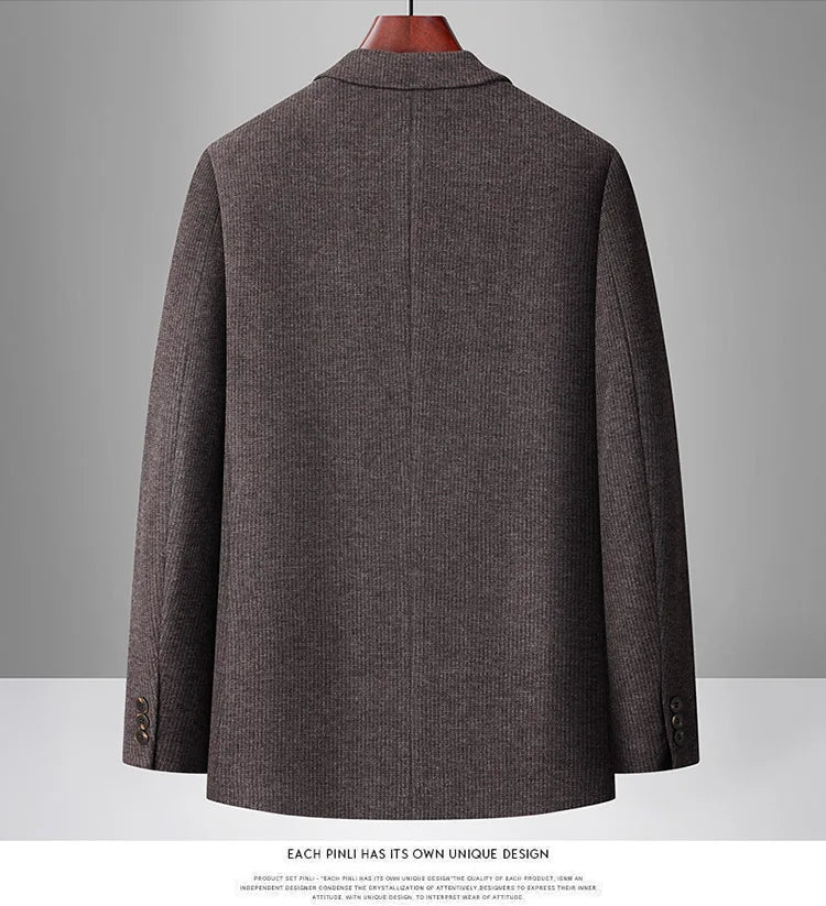 The New Men's Wool Suit for the Autumn and Winter of 2025 Is Crisp, Fashionable, Cool, and Versatile, a Trendy Suit Jacket