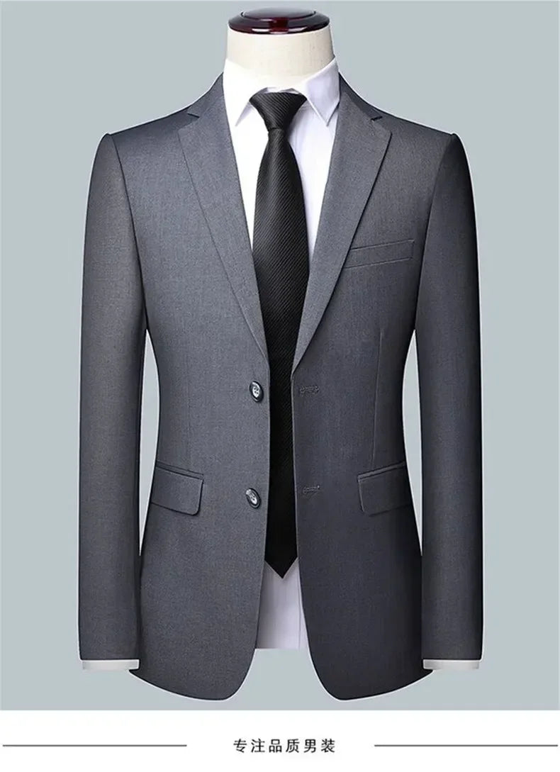 Men's Slim Fit Suit Set Blazer and Pants for Business Casual Wedding and Formal Occasions