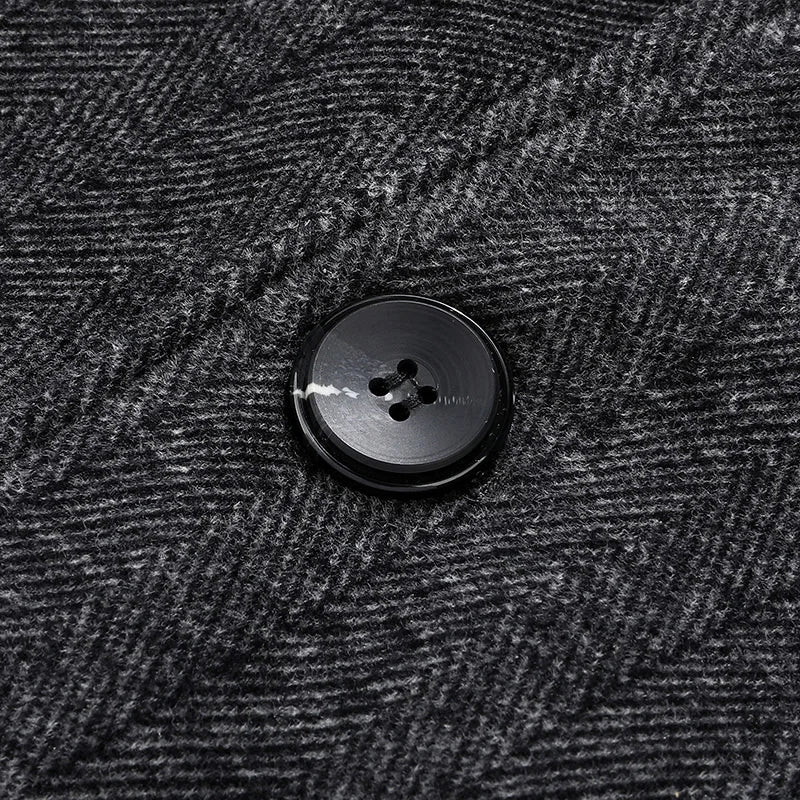 Mens Designer Knitted Wool Stretch Coat Casual Business Handsome Overcoat High Quality Fashion 2024