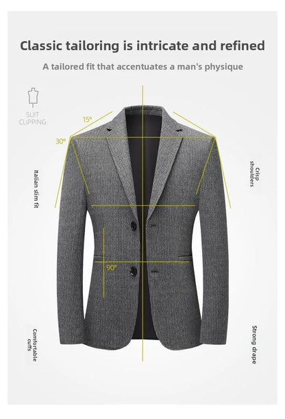 Blazer New Men's Fashionable Outdoor Travel Premium Business Wedding Versatile Host School Fit Casual Korean Version Blazer