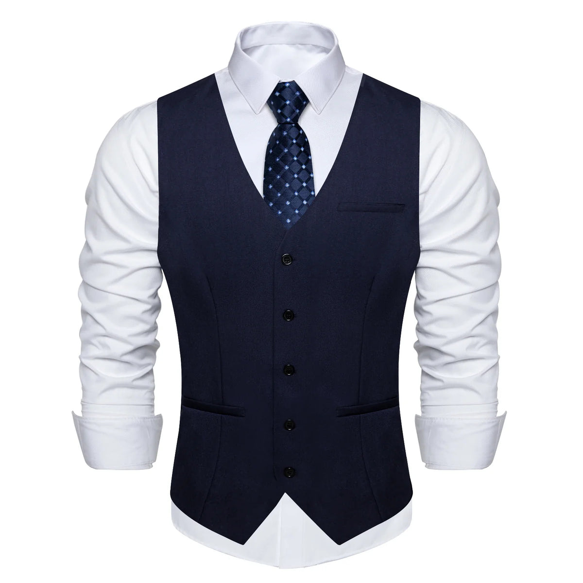 Men's Suit Vest – Solid Formal Waistcoat for Wedding, Party & Business Wear