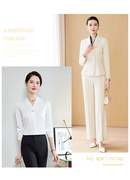 Fashion professional women's high-quality two-piece pants+blazers, exquisite elegant, new products for autumn winter 2025