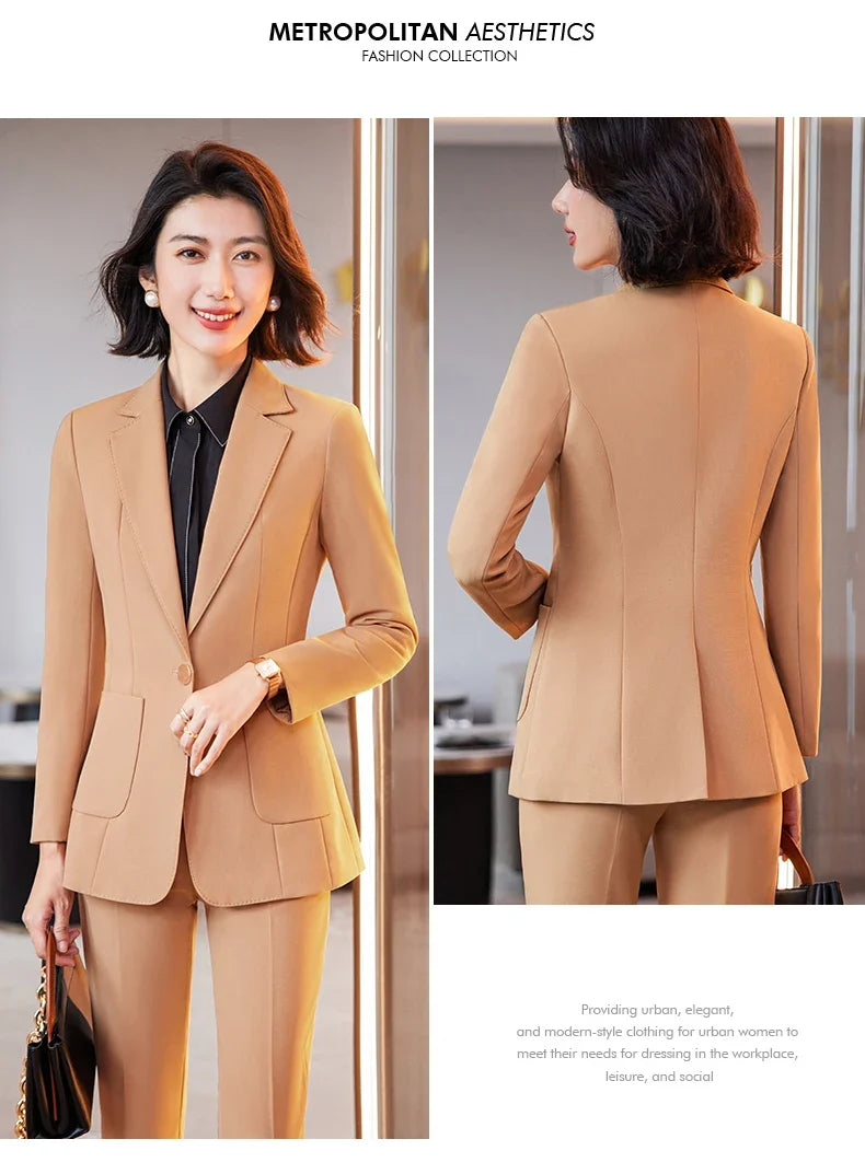 Women's Professional Pants Suit High-Quality Autumn Winter Wear Show Time Increased Temperament