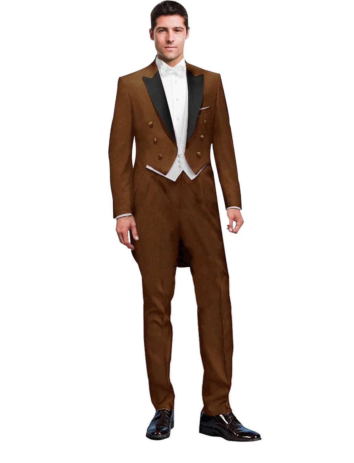 Costume 3 Pièces Solide pour Homme, Smoking de Mariage, Blazer Long, Garçon d'Honneur, Bal de Promo, Costume Masculin Tendance (Veste+Gilet+Pantalon)
