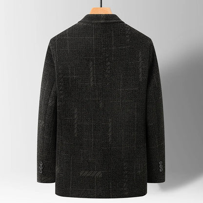 2025 Men's Casual Business Suit Coat with Fur High-Quality Fashionable Stylish Versatile Outerwear for Men