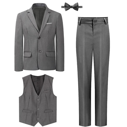 Suits for Boys Kids Wedding Easter Church Tuxedo Teenager School Performance Piano Outfit Set Children Birthday Formal Clothes
