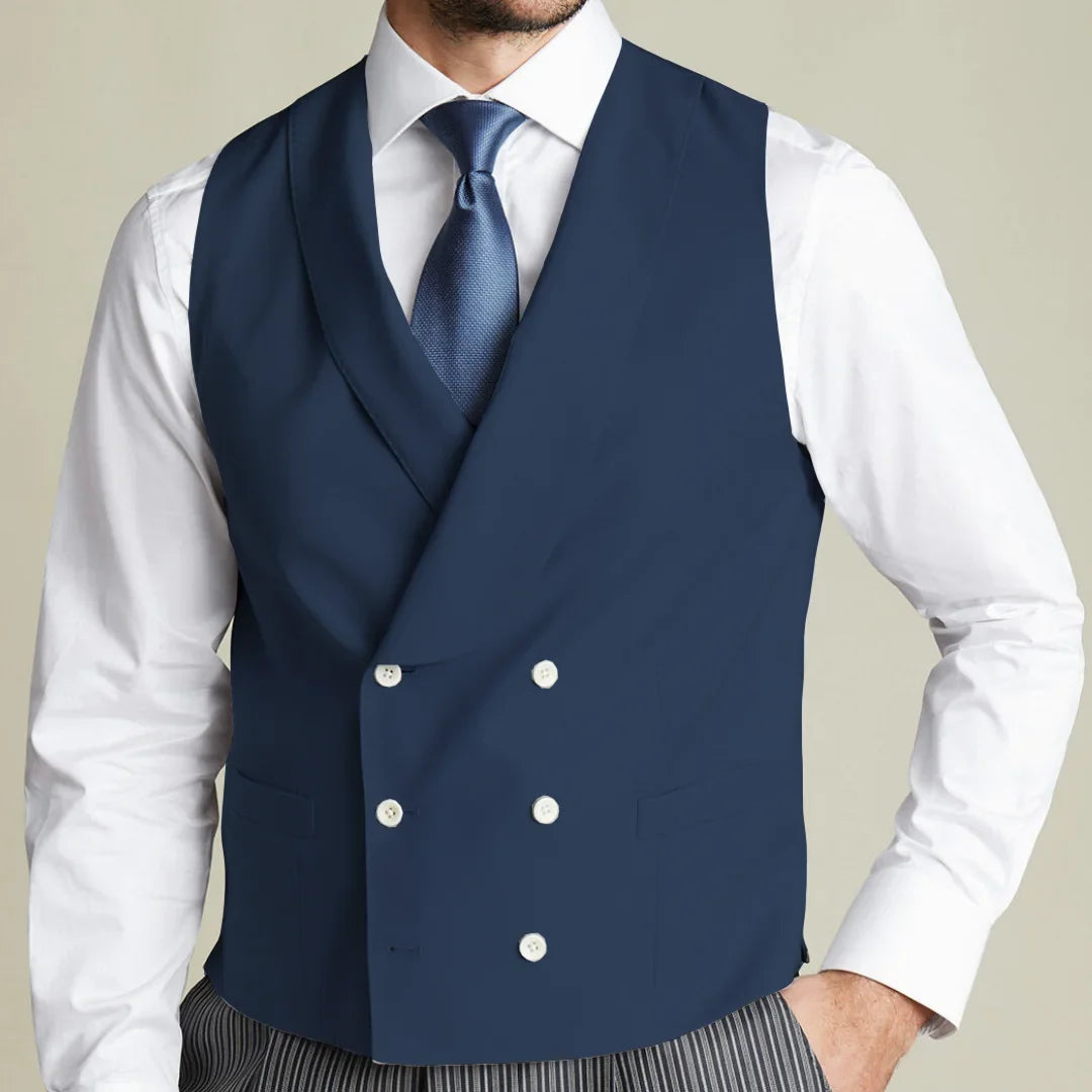 Men's Double Breasted Vest for Weddings, Business & Formal Occasions