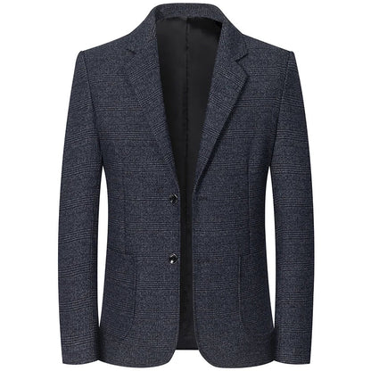 Men's Retro Plaid Suit 2025 High Quality Spring Autumn Leisure Fashion Handsome Business Ironing Top Coat