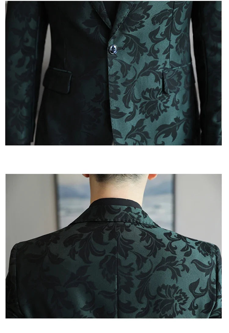 Men's Casual Suit Top - 2025 Spring S-5XL High-Quality Fashion Handsome Trend Business Boutique Wedding Dance West Coat