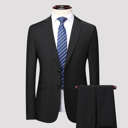 Suits for Men, College Students, Civil Servants, Business Interviews, Formal Wear, Weddings, Grooms, Best Men, Two-Piece Suits