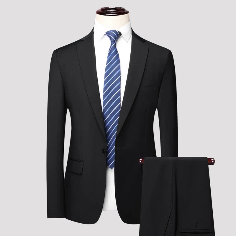 Suits for Men, College Students, Civil Servants, Business Interviews, Formal Wear, Weddings, Grooms, Best Men, Two-Piece Suits