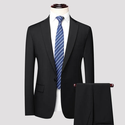 Suits for Men, College Students, Civil Servants, Business Interviews, Formal Wear, Weddings, Grooms, Best Men, Two-Piece Suits