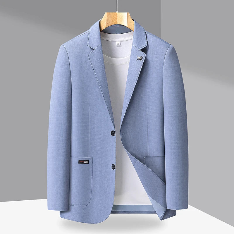 2026 Blazer Lightweight High-end Men's Fashionable Business Outdoor Travel Youthful Wedding Hosting Casual Korean Style Blazer