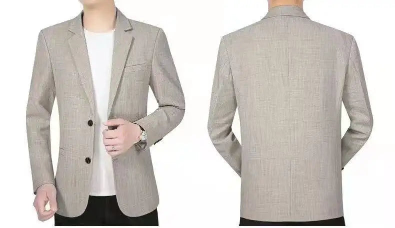Spring And Autumn Style Casual New Blazer Middle Aged Men Shopping Daily Suit Jackets Comfortable Fashion Outerwear