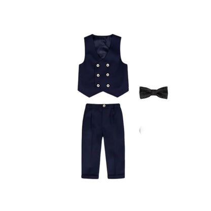2026 New Flower Boys Wedding Dress Kids Birthday Party Outfit Children's Piano Host Speech Performance Costume