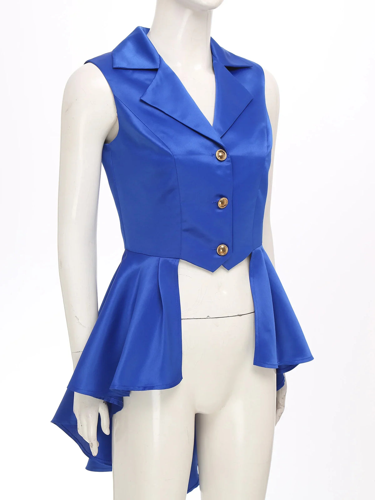 Women Sleeveless Vests Steampunk Victorian Costumes Waistcoat Jacket Top Turn-Down Collar Tuxedo Tank Top Cosplay Gothic Outfit