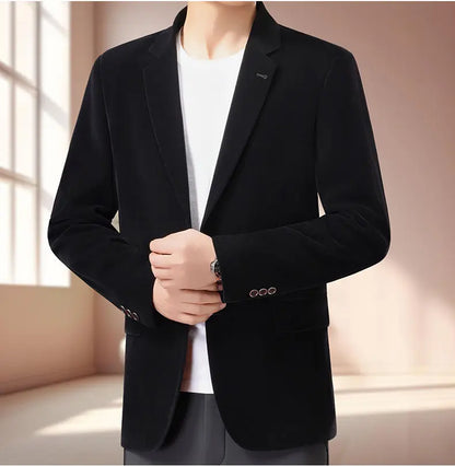 Blazer Men Fashionable Business Outdoor Travel Youth Campus Wedding Versatile Gentleman Host Slim-fit Casual Korean Style Blazer
