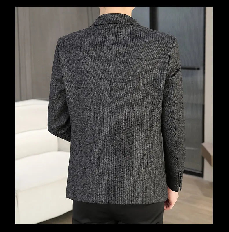 Blazer Men's Fashion Business Outdoor Travel Solid Color Trendy Wedding Youth Slimming Versatile Casual High Formal Wear Blazer