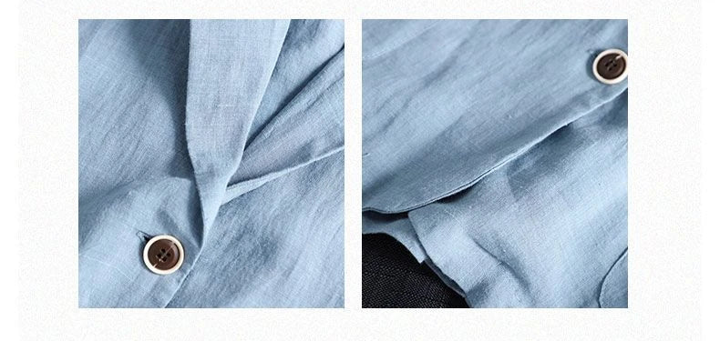 Casual Cotton and Linen Suit Jacket Women 2025 Spring and Summer New Loose solid Long-sleeved Blazer Woman Sunscreen Clothing