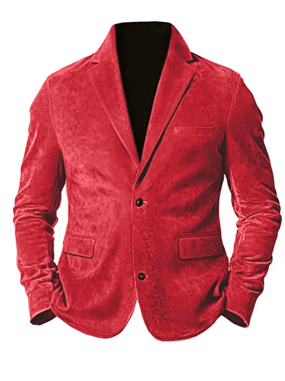 Men's Faux Suede Jackets Casual Retro Formal Coats for Men Fashion Slim Fit Jacket Comfortable Commuter Clothing