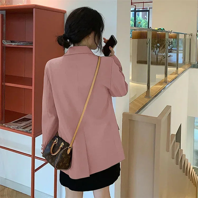 Women's Slim Fit Long Sleeve Blazer Elegant Office Blazer Casual Korean Fashion Street Trend Spring Autumn New