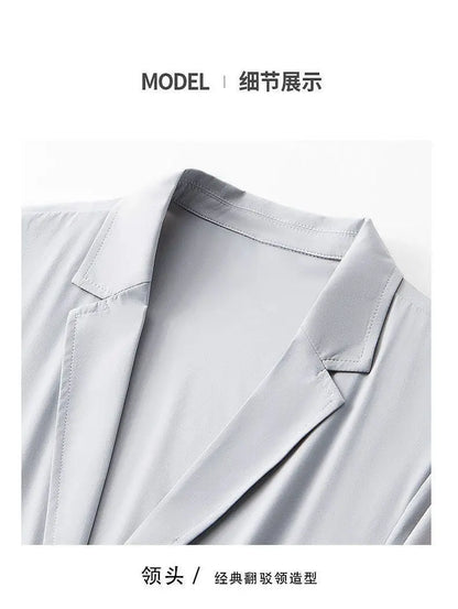 Summer Lightweight Sun Protection Blazer for Men - Stylish, Breathable, Casual, Icy Sensation, Lightweight, Silky Elastic Blazer