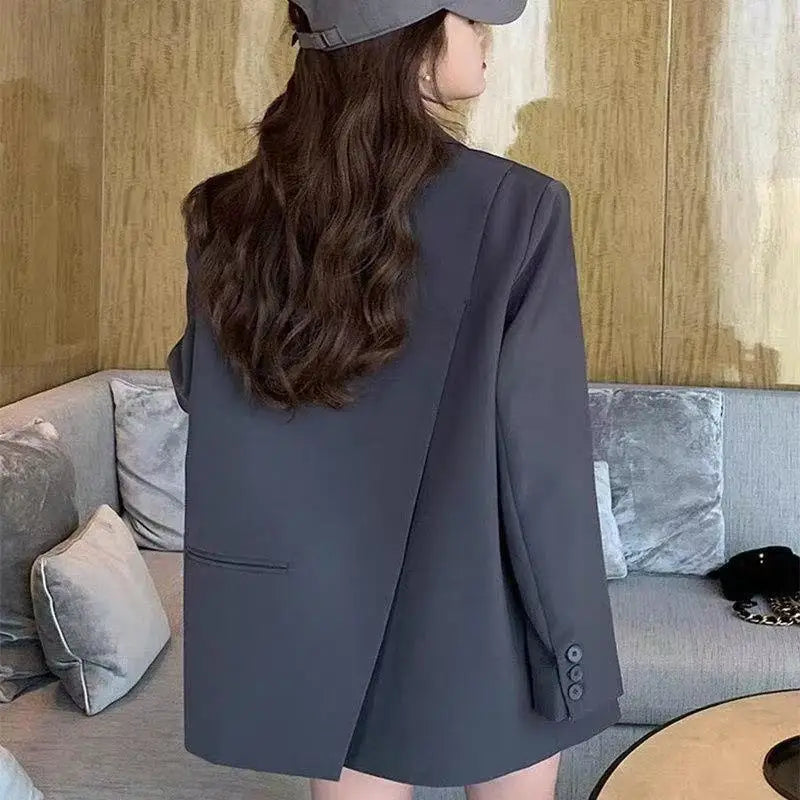Spring Autumn Design Sensation  Women's Suit Jacket 2026 Korean Style Youthful College Style High Quality Black