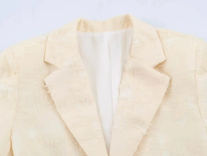 Women Blazer Fashion Elegant Single Breasted Pocket Patchwork Design Casual Slim Trendy Suit-Coat Spring Autumn New HK26683