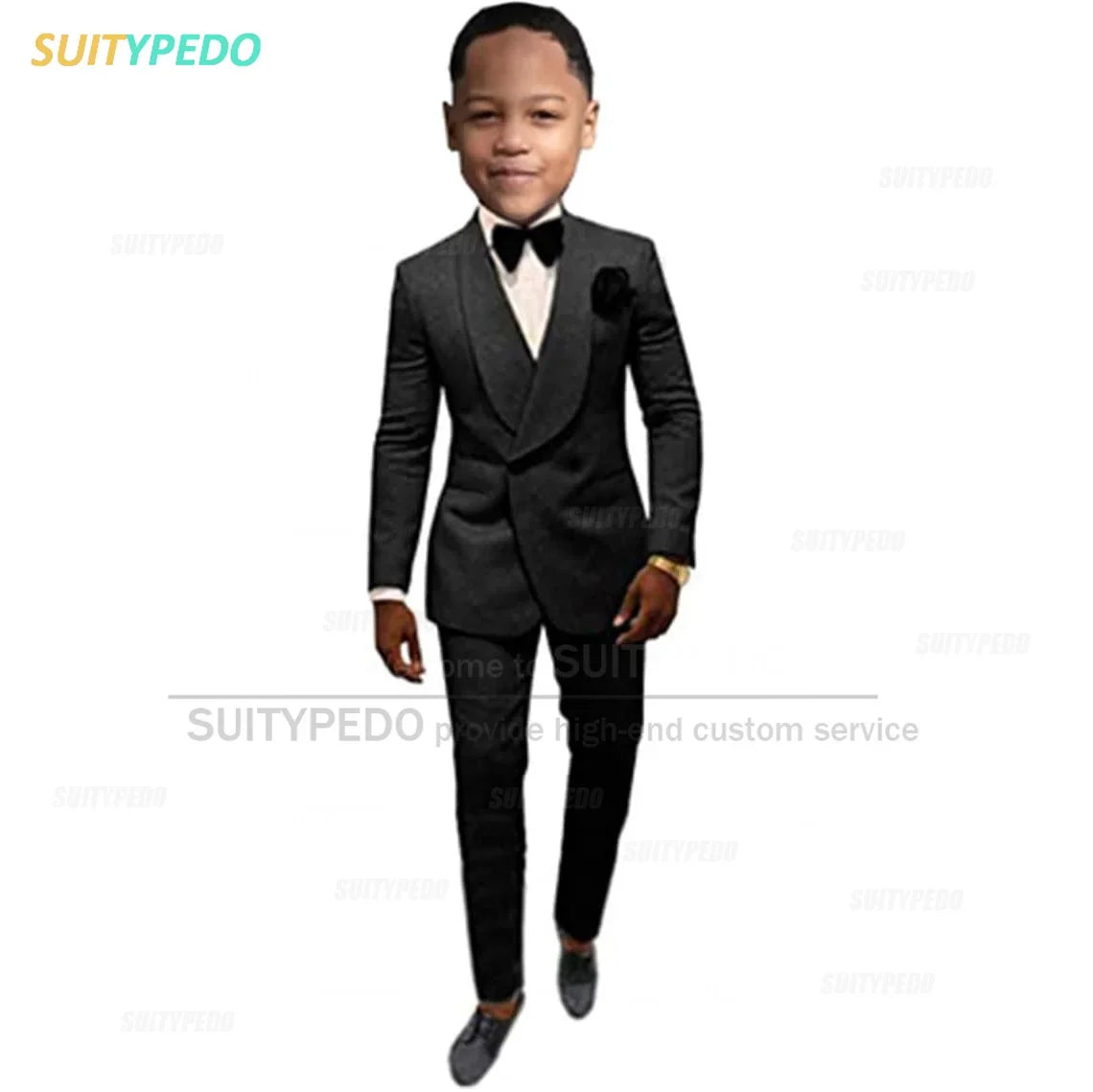Suit For Kids Boys Baptism Formal Costume Children Birthday Photography Jacket Pants 2 Pieces Wedding Party Flower Boy Tuxedo
