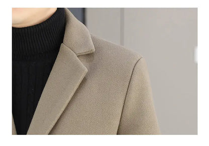 Blazer Men Fashion, Business Gentleman, Groom, Professional Gentleman, Fitted, Casual, Woolen and Cotton Dress, High-end Blazer