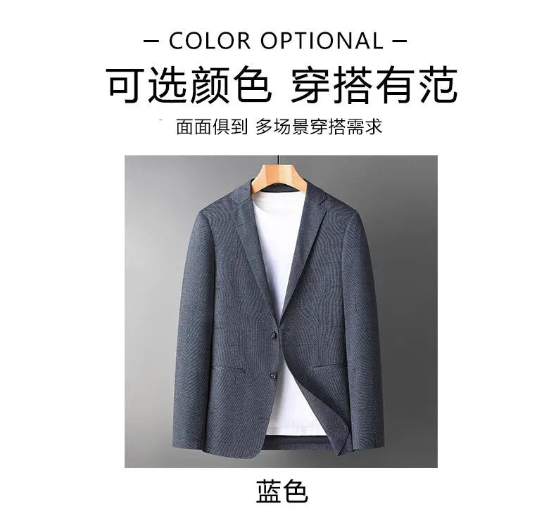 Blazer Men's Fashion Gentleman Business Slimming Performance Banquet Hosting Casual Wedding Anti-wrinkle No-ironing Blazer