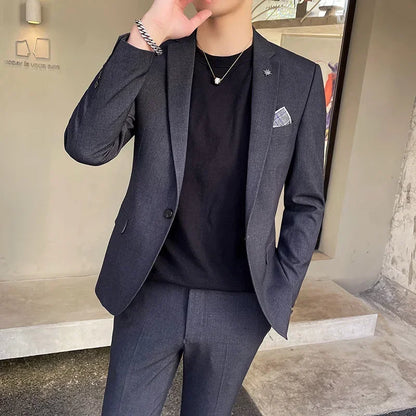 Men's Slim Fit Wedding Suit – Blazer & Pants Set