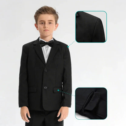 Kids Tuxedo for Boys Suit Set Teenager Wedding Easter Formal Outfit Birthday Party Gift School Performance Photography Blazer
