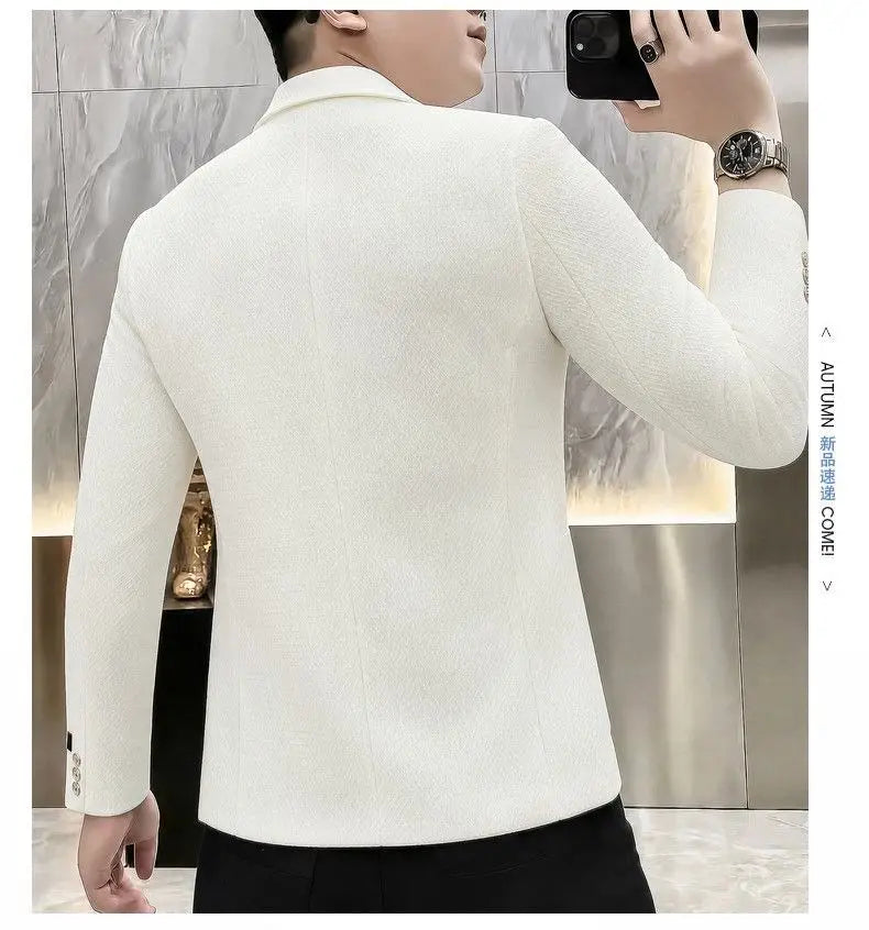 Men's Slim Fit Fashionable Hair Stylist Little Blazer Autumn 2026 New Arrival Trendy Small Jacket for Younger Men