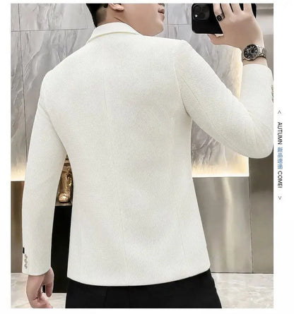 Men's Slim Fit Fashionable Hair Stylist Little Blazer Autumn 2026 New Arrival Trendy Small Jacket for Younger Men