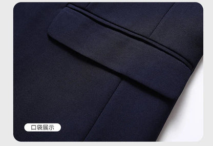 Blazer Fashionable Business Outdoor Gentleman, Trendy Solid Color Men, Formal Casual and Slimming Wedding Host Gentleman Blazer