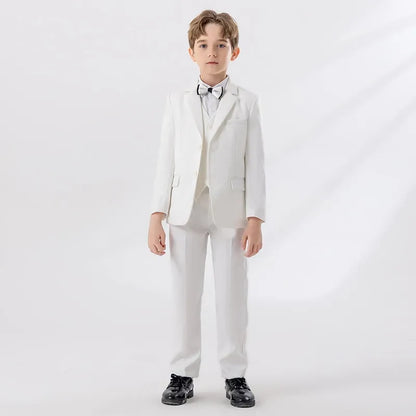 School Kids Piano Host Performance Suit Set Flower Boys Wedding Dress Spring Children's Birthday Party Photography Costume