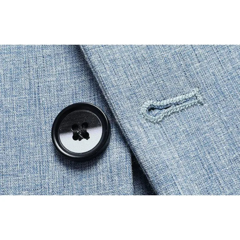 KIDWHXR Coat Man Thin Single-breasted Pocket Business Casual Men Blazer Sun Protection Breathable Versatile Male Suit Outerwear