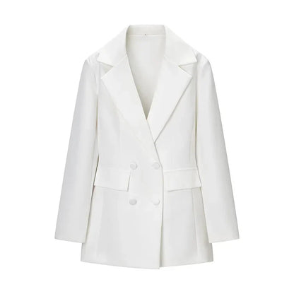 Elegant Women's Office Blazers Spring 2026 New Fashion Slim V-neck Warm Suits Jackets Chic Young Women's Travel Joker Coats