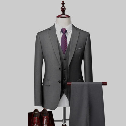 White Men Suits Slim Fit 3 Piece Double Breasted Suit Men Wedding Prom Party Business (Blazer+Vest+Pants) Wedding Suits for Men