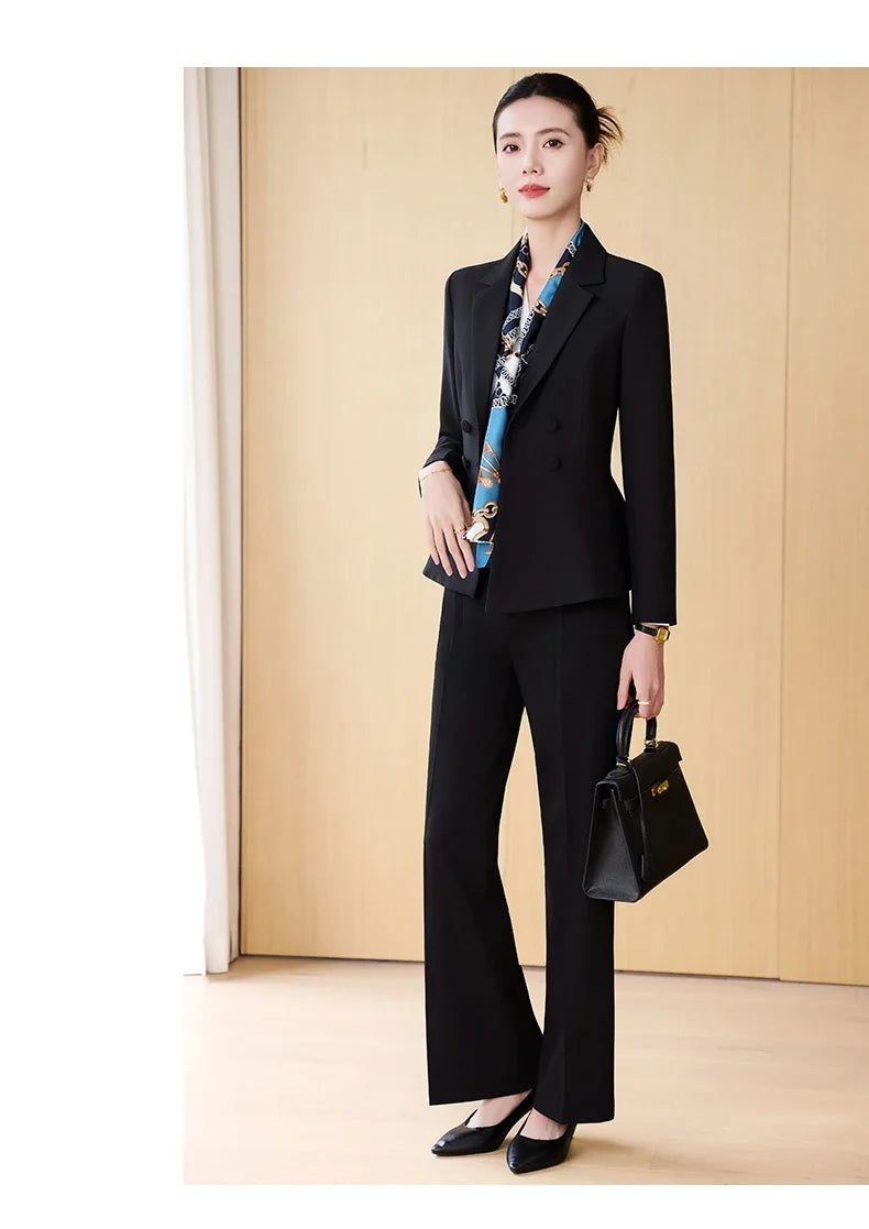 Fashion professional women's high-quality two-piece pants+blazers, exquisite elegant, new products for autumn winter 2025